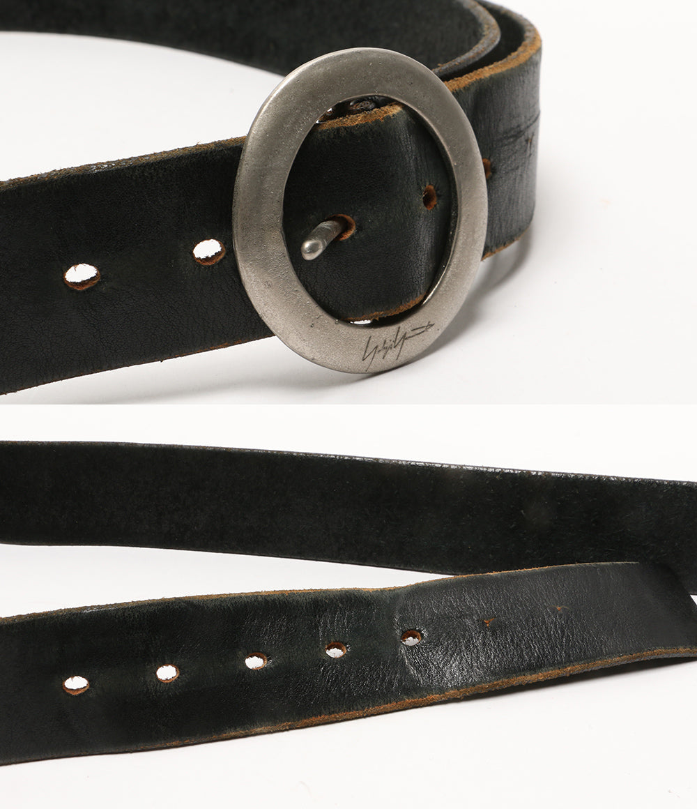 YOHJI YAMAMOTO バックルレザーベルト メンズ ヨウジヤマモト