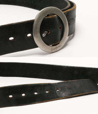 YOHJI YAMAMOTO バックルレザーベルト メンズ ヨウジヤマモト