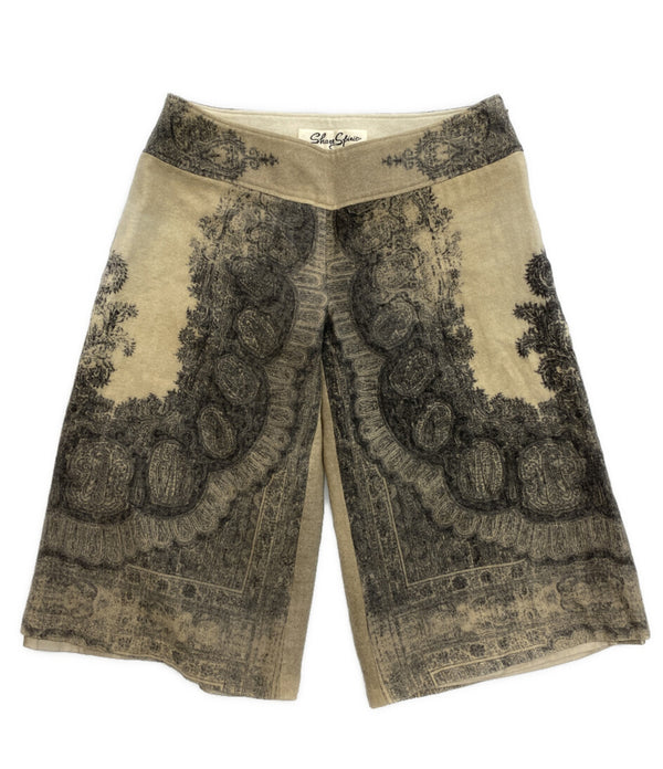 SHARE SPIRIT 総柄ウールハーフパンツ FA975 メンズ SIZE 38 シェアー