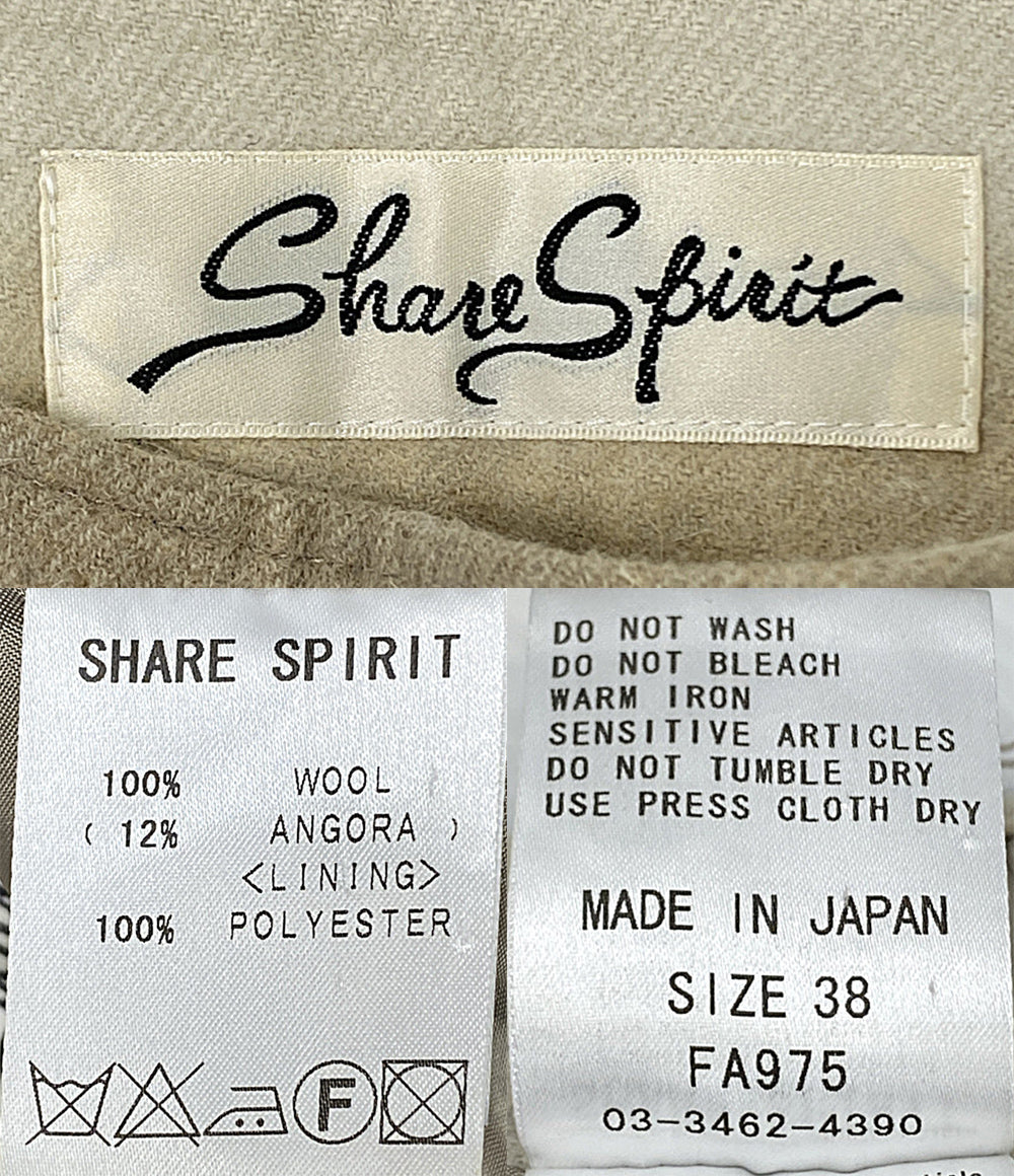 SHARE SPIRIT 総柄ウールハーフパンツ FA975 メンズ SIZE 38 シェアースピリット