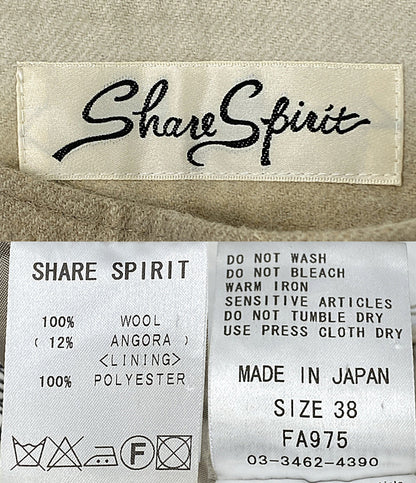 SHARE SPIRIT 総柄ウールハーフパンツ FA975 メンズ SIZE 38 シェアースピリット