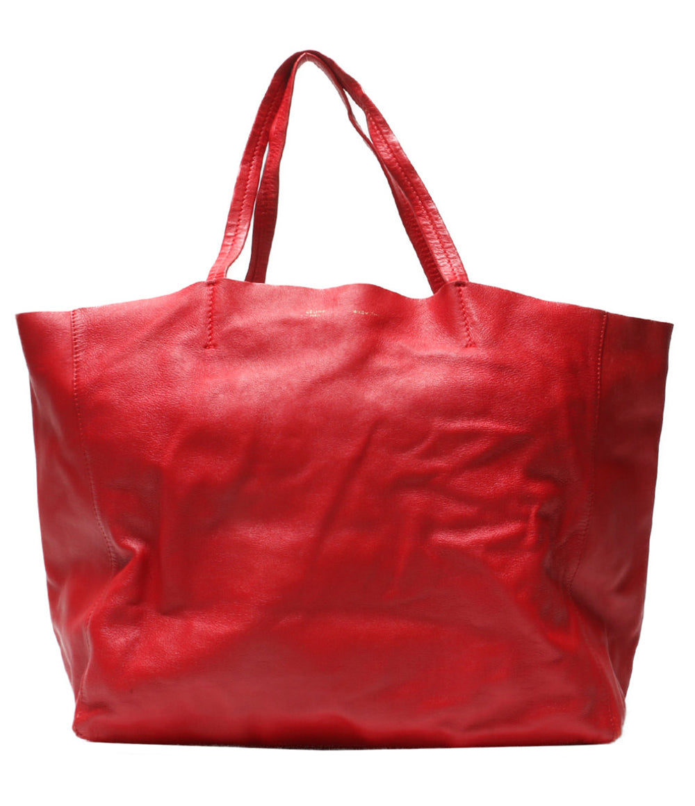CELINE トートバッグ レザー ホリゾンタルカバ レッド レディース セリーヌ
