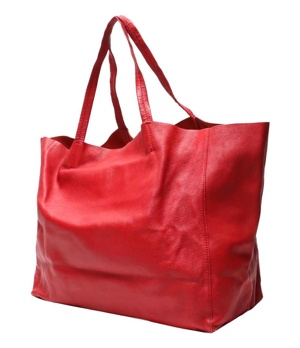 CELINE トートバッグ レザー ホリゾンタルカバ レッド レディース セリーヌ