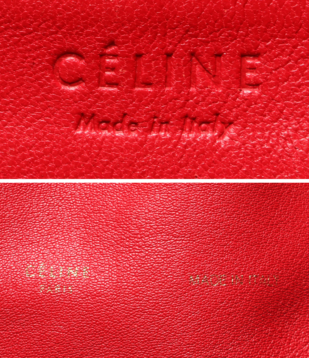 CELINE トートバッグ レザー ホリゾンタルカバ レッド レディース セリーヌ