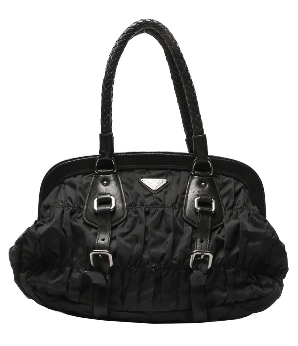 PRADA ショルダーバッグ 編込みハンドルギャザーバッグ レディース プラダ