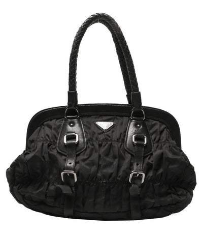 PRADA ショルダーバッグ 編込みハンドルギャザーバッグ レディース プラダ