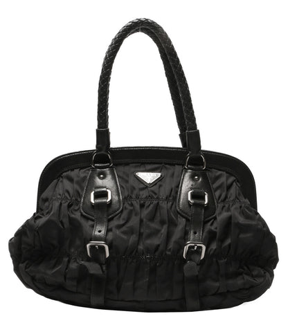 PRADA ショルダーバッグ 編込みハンドルギャザーバッグ レディース プラダ