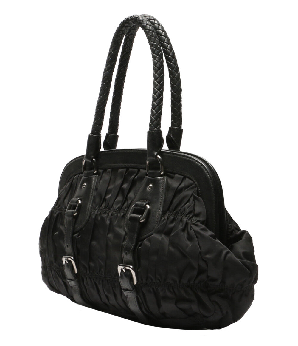 PRADA ショルダーバッグ 編込みハンドルギャザーバッグ レディース プラダ