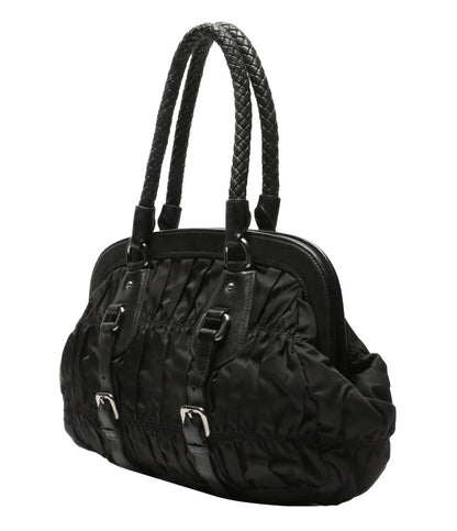 PRADA ショルダーバッグ 編込みハンドルギャザーバッグ レディース プラダ