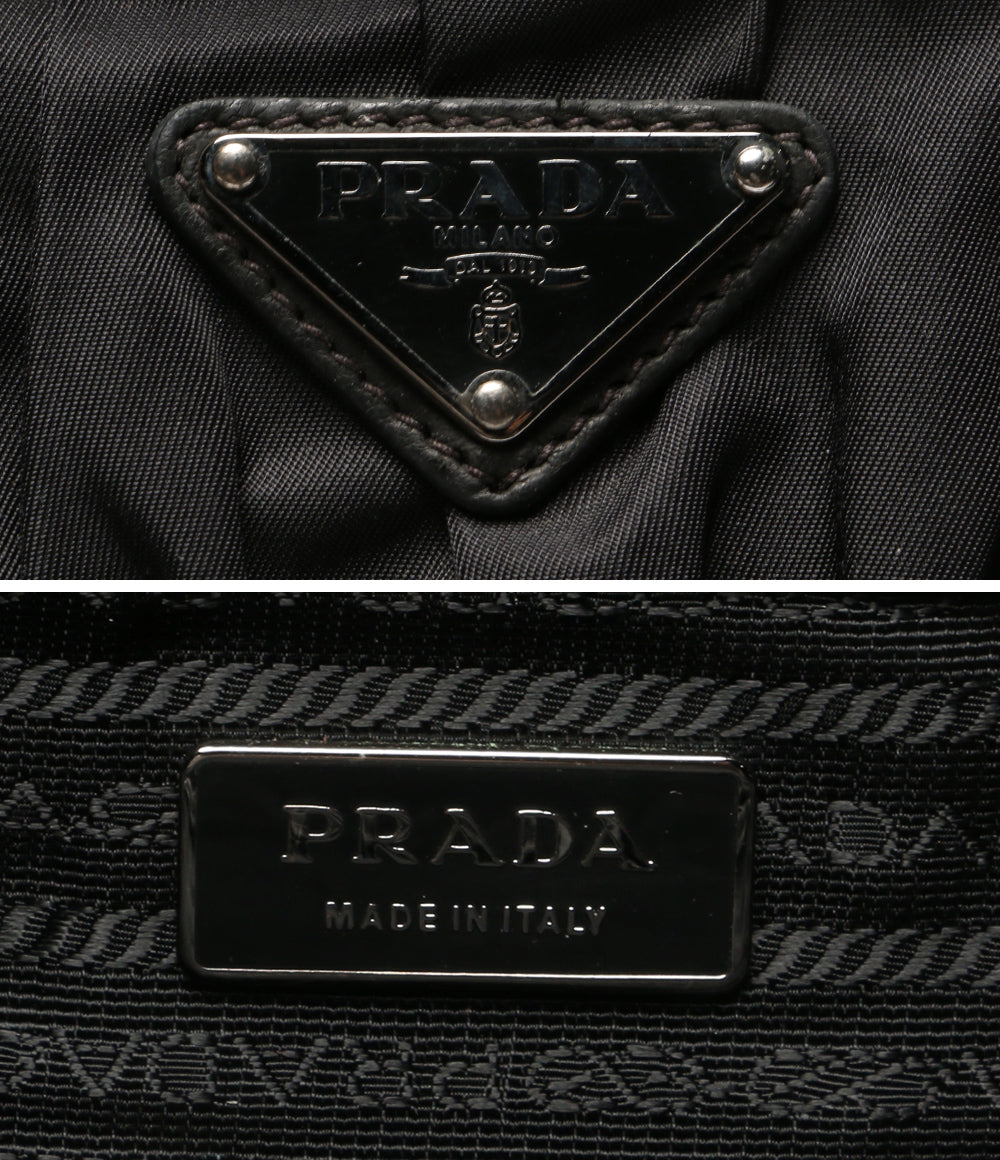 PRADA ショルダーバッグ 編込みハンドルギャザーバッグ レディース プラダ