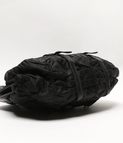 PRADA ショルダーバッグ 編込みハンドルギャザーバッグ レディース プラダ