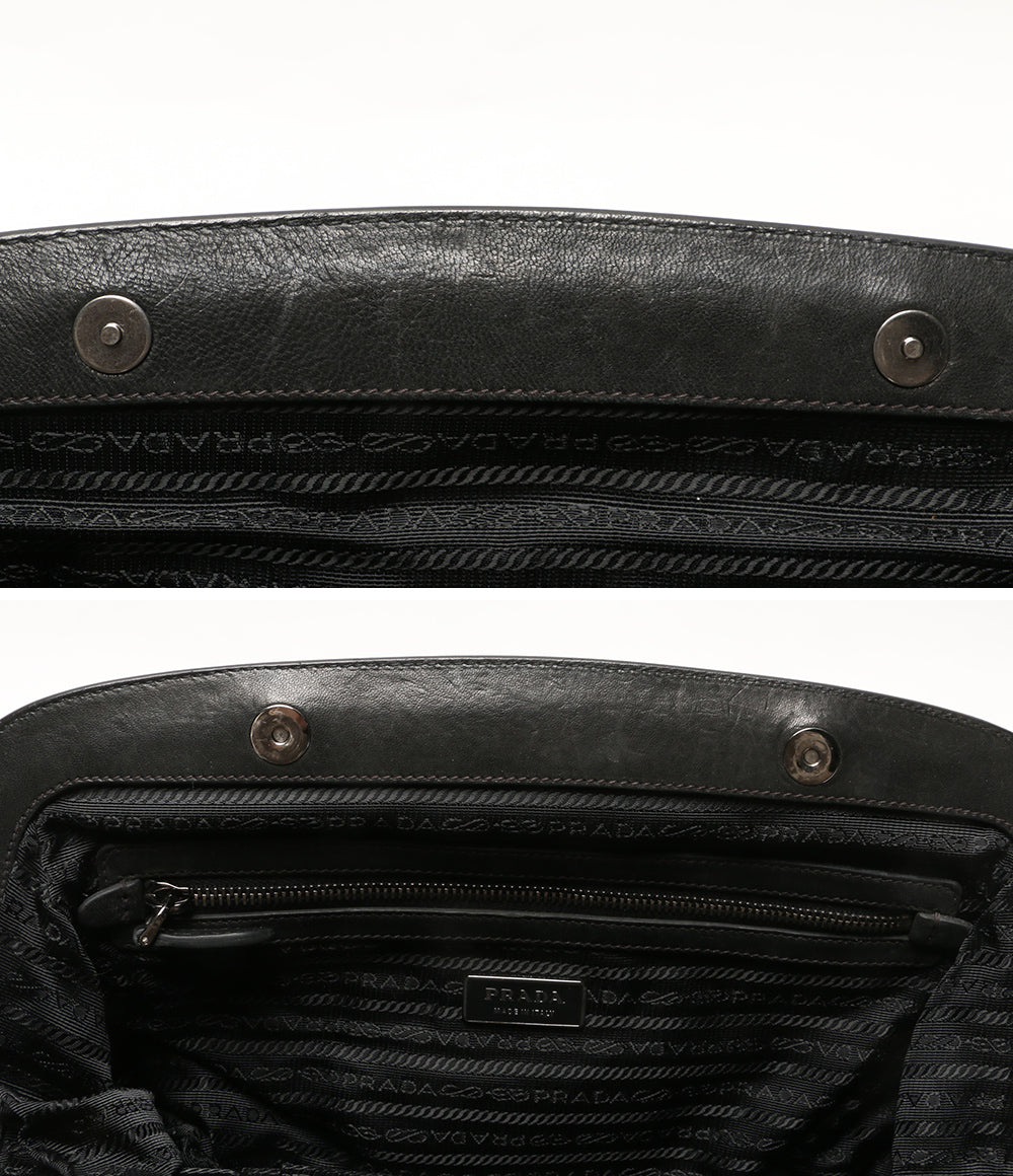 PRADA ショルダーバッグ 編込みハンドルギャザーバッグ レディース プラダ