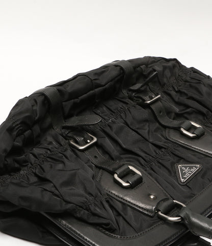 PRADA ショルダーバッグ 編込みハンドルギャザーバッグ レディース プラダ