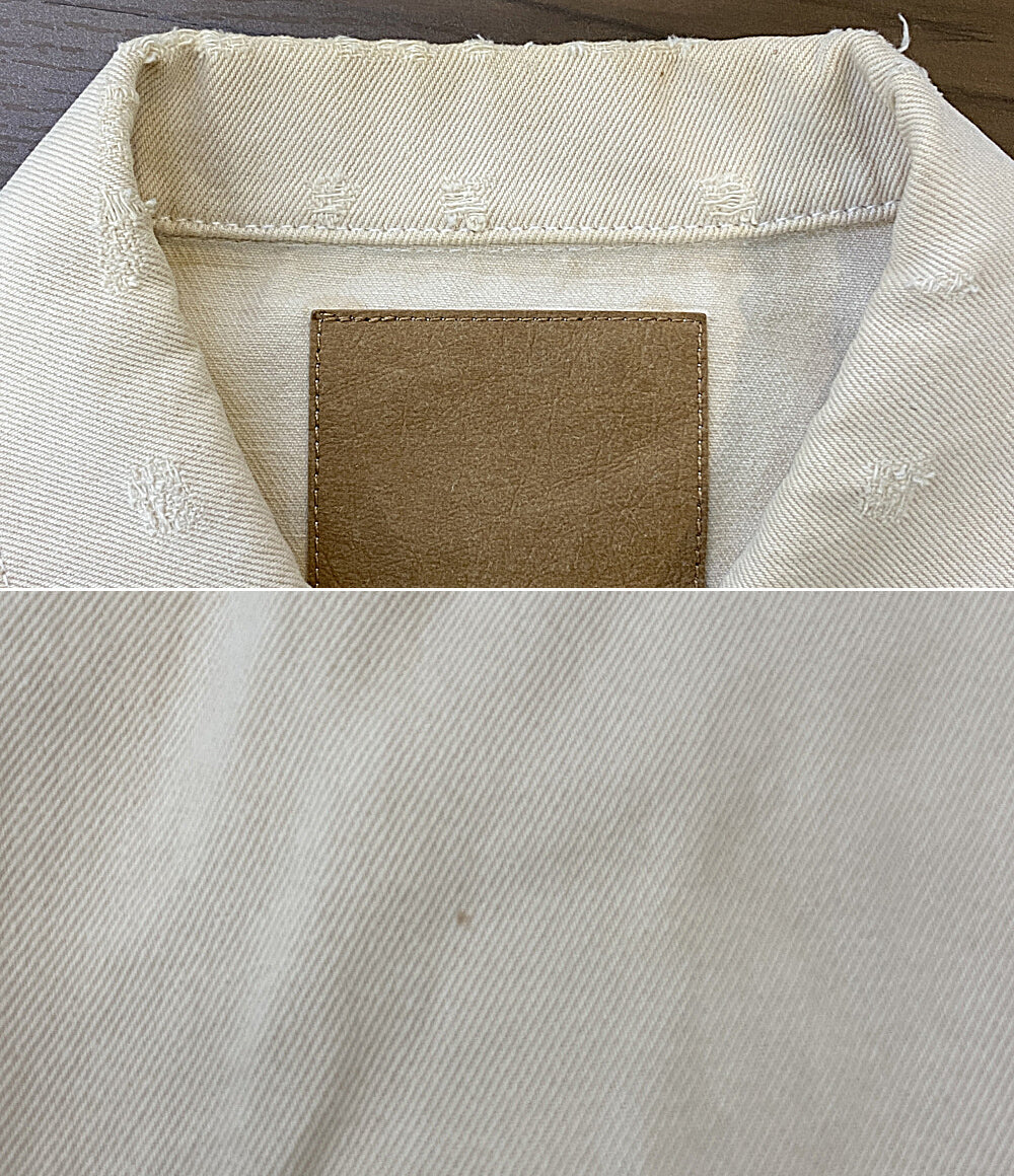 BALENCIAGA デニムジャケット バックロゴ ダメージ加工 メンズ SIZE 38 バレンシアガ