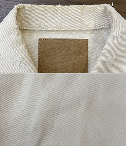 BALENCIAGA デニムジャケット バックロゴ ダメージ加工 メンズ SIZE 38 バレンシアガ