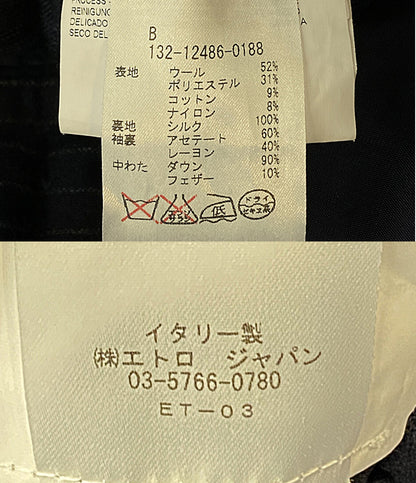 ETRO ダウンジャケット 裏地ペイズリー柄 132-12486-0188 メンズ SIZE XL エトロ