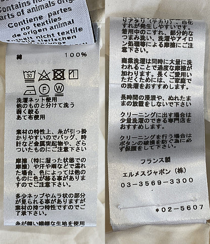 HERMES セリエボタンスタンドカラーシャツ 長袖 メンズ SIZE S エルメス