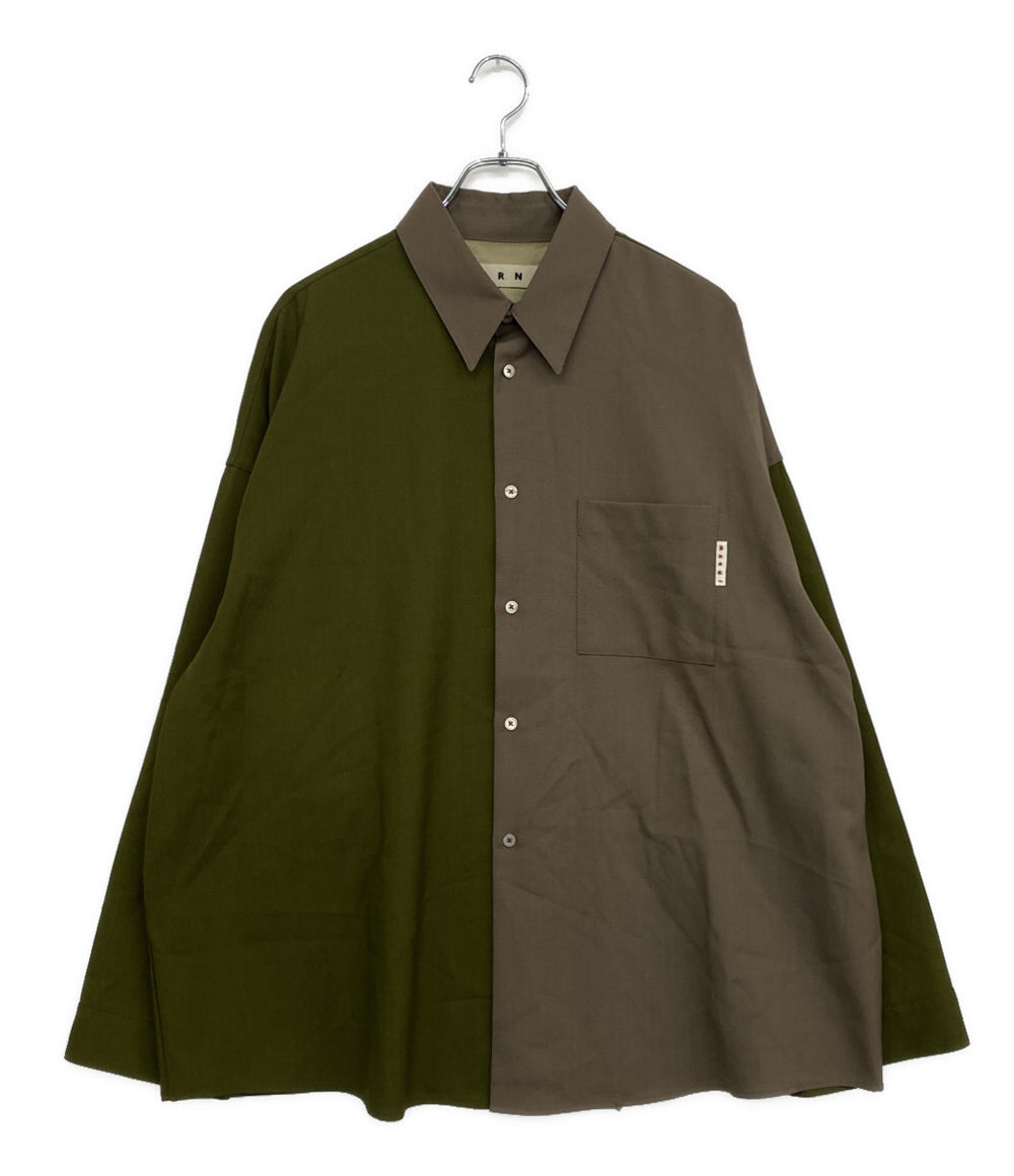 MARNI 長袖シャツ ウールトロピカルカラーブロック 22SS CUMU0061QU メンズ SIZE 52 マルニ