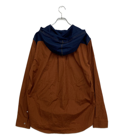 MARNI バイカラーフーデットシャツ 長袖 22SS CUMU0217P1 メンズ SIZE 48 マルニ