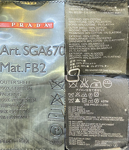 PRADA SPORT レイヤードデザインジップブルゾン フード 98339 メンズ SIZE S プラダスポーツ