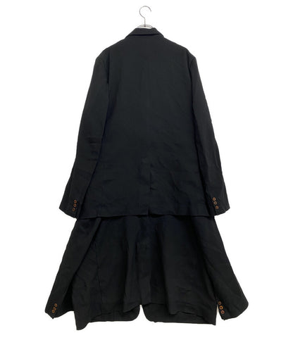 COMME des GARCONS HOMME PLUS コート ポリ縮絨製品染め 2段 連結ジャケット 24SS PM-J036 メンズ SIZE XL コムデギャルソンオムプリュス
