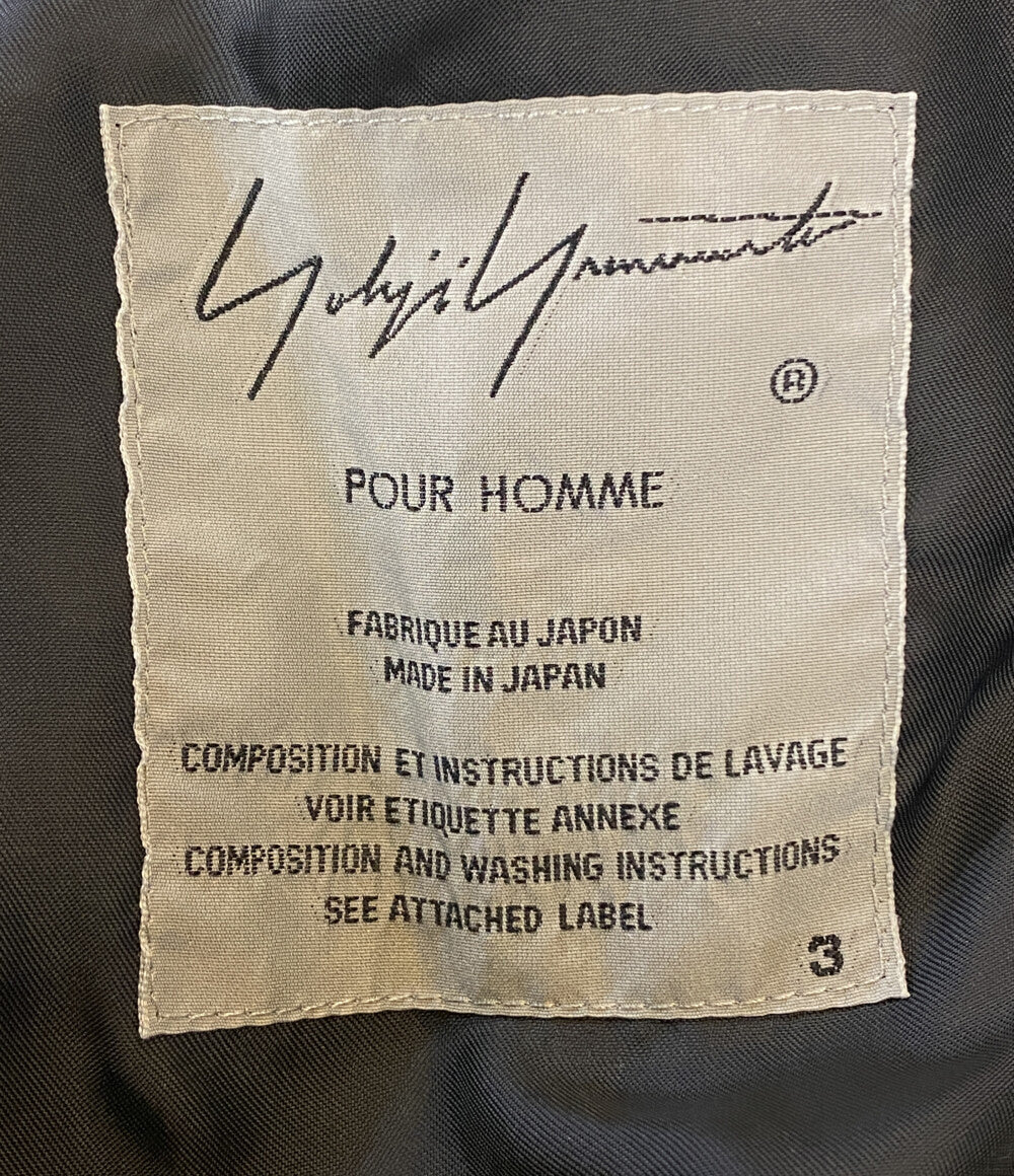 YOHJI YAMAMOTO POUR HOMME ウールギャバジンナポレオンコート 19AW HC-J31-100 メンズ SIZE 3 ヨウジヤマモトプールオム