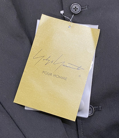YOHJI YAMAMOTO POUR HOMME ウールギャバジンフードレイヤードジャケット H0-J29-100-2 メンズ SIZE 2 ヨウジヤマモトプールオム