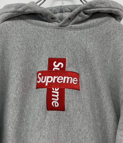 Supreme パーカー Cross Box Logo Hooded Sweatshirt メンズ SIZE L シュプリーム