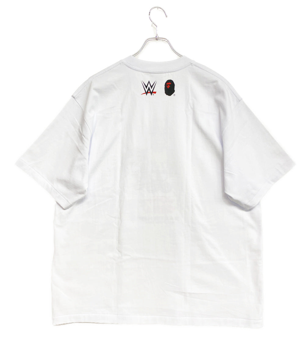 美品 A BATHING APE×WWE JOHN CENA ジョン・シナ 半袖Ｔシャツ BABY MILO TEE メンズ SIZE L アベイシングエイプ