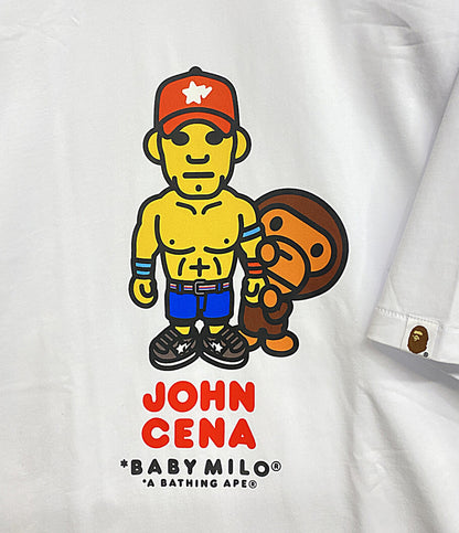 美品 A BATHING APE×WWE JOHN CENA ジョン・シナ 半袖Ｔシャツ BABY MILO TEE メンズ SIZE L アベイシングエイプ