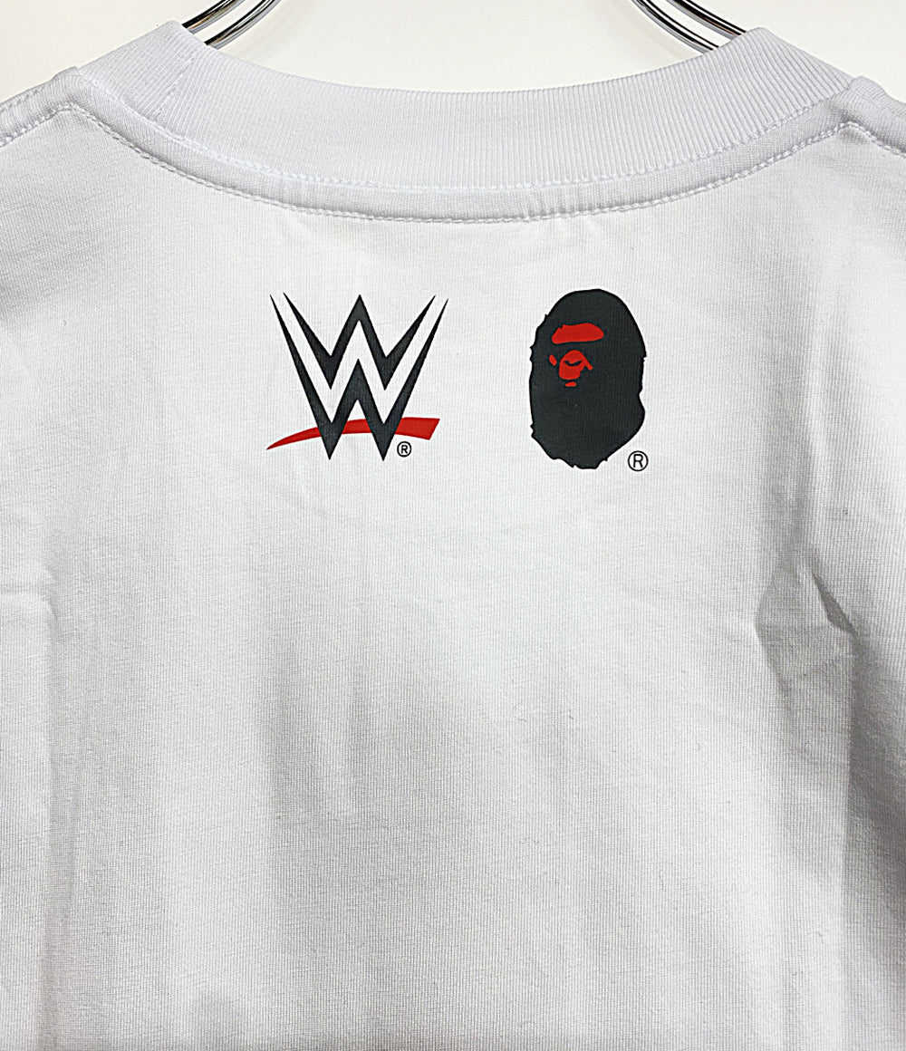 美品 A BATHING APE×WWE JOHN CENA ジョン・シナ 半袖Ｔシャツ BABY MILO TEE メンズ SIZE L アベイシングエイプ