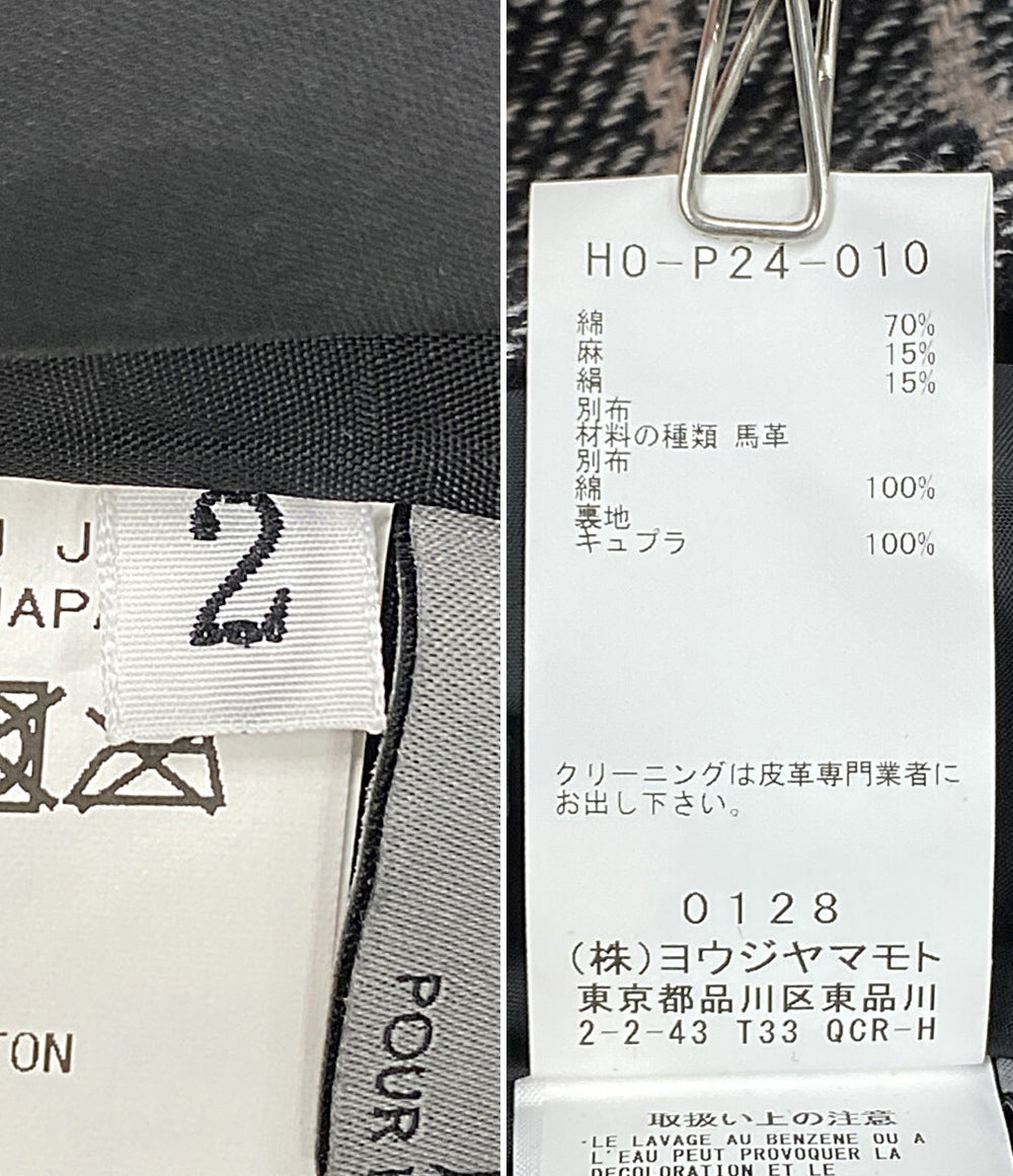 YOHJI YAMAMOTO POUR HOMME パンツ 3BLEND ST HEM TAB PANTS 24AW メンズ SIZE 2 ヨウジヤマモトプールオム