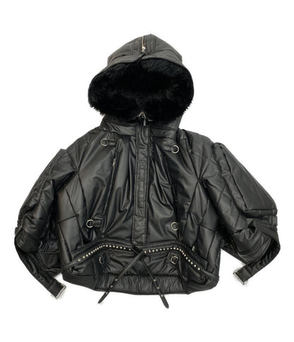 JUNYA WATANABE ジャケット フーデッドファースタッズブルゾン 23AW JL-J029 レディース SIZE S ジュンヤワタナベ