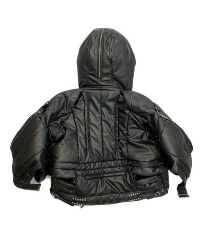 JUNYA WATANABE ジャケット フーデッドファースタッズブルゾン 23AW JL-J029 レディース SIZE S ジュンヤワタナベ