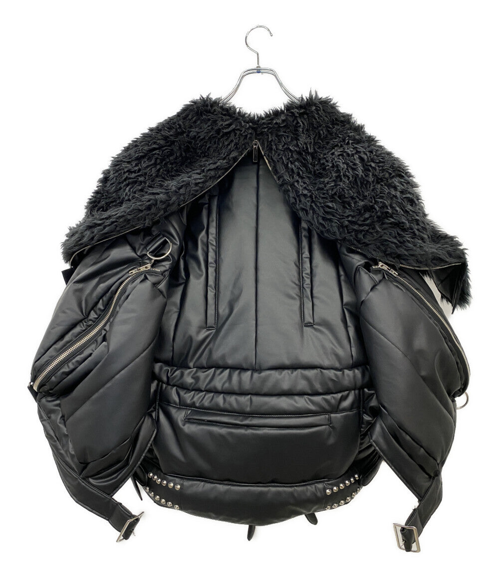 JUNYA WATANABE ジャケット フーデッドファースタッズブルゾン 23AW JL-J029 レディース SIZE S ジュンヤワタナベ