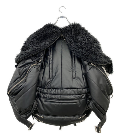 JUNYA WATANABE ジャケット フーデッドファースタッズブルゾン 23AW JL-J029 レディース SIZE S ジュンヤワタナベ