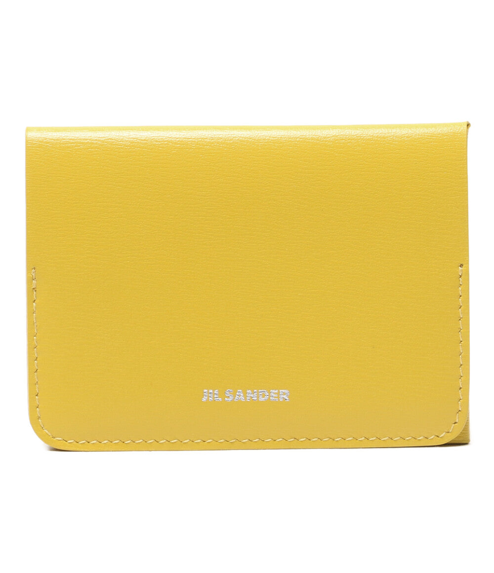 美品 Jil sander カードケース レザー名刺入れイエロー J07UI0012 メンズ ジルサンダー
