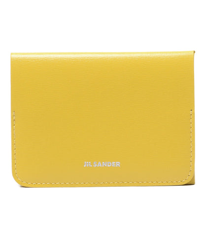 美品 Jil sander カードケース レザー名刺入れイエロー J07UI0012 メンズ ジルサンダー
