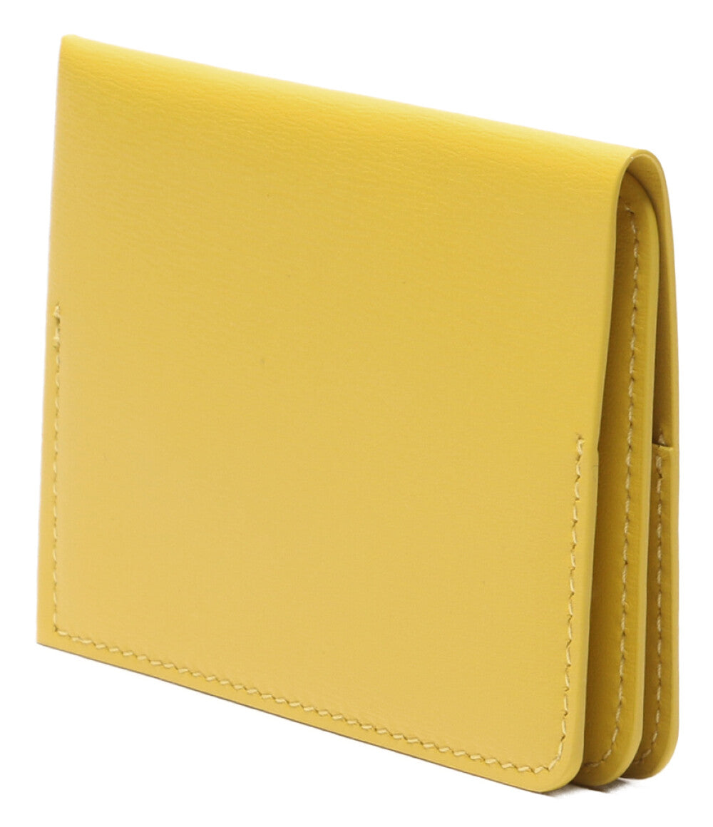 美品 Jil sander カードケース レザー名刺入れイエロー J07UI0012 メンズ ジルサンダー