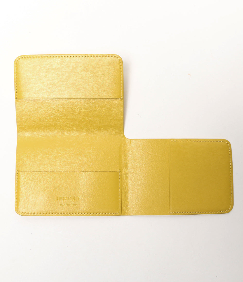 美品 Jil sander カードケース レザー名刺入れイエロー J07UI0012 美品 Jil sander カードケース レザー名刺入れイエロー J07UI0012