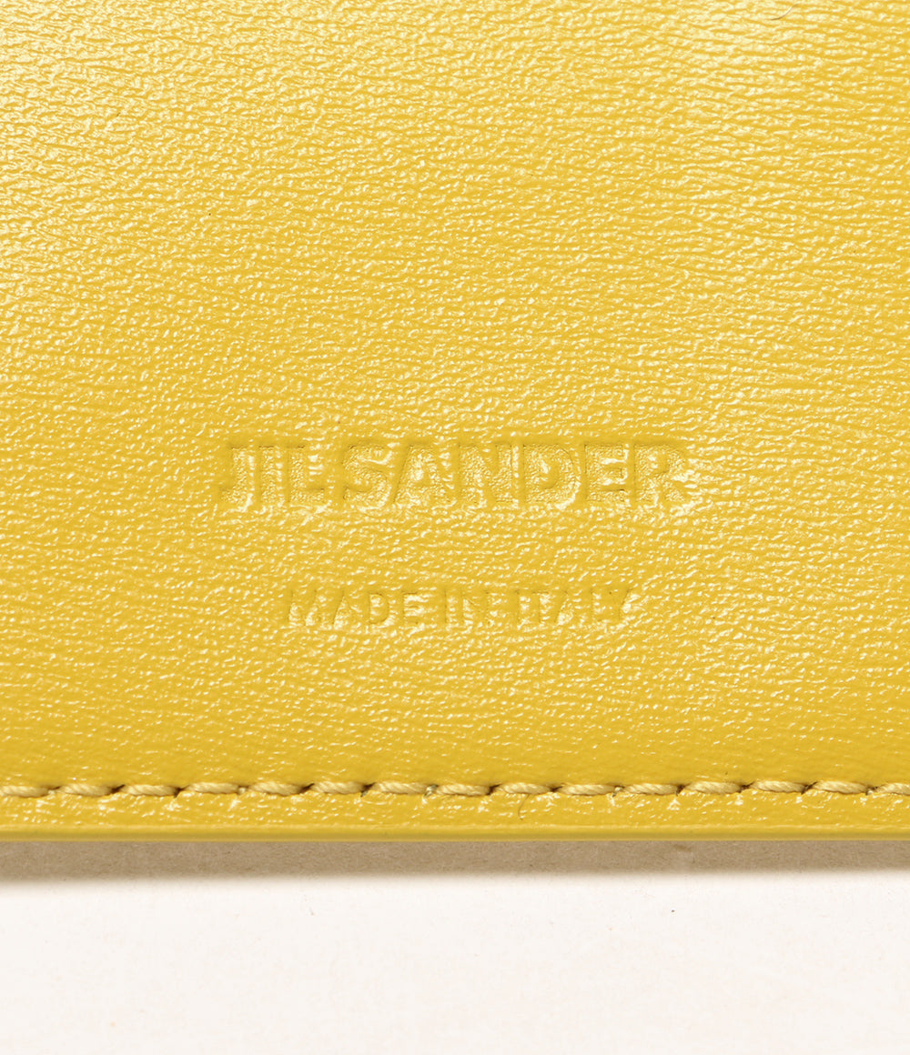 美品 Jil sander カードケース レザー名刺入れイエロー J07UI0012 メンズ ジルサンダー