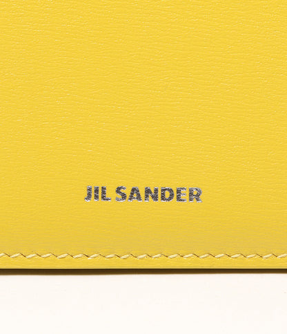 美品 Jil sander カードケース レザー名刺入れイエロー J07UI0012 メンズ ジルサンダー