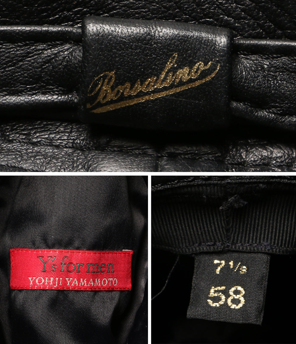 Y's for men ボルサリーノ Borsalino レザーハット メンズ SIZE 58 ワイズ フォー メン