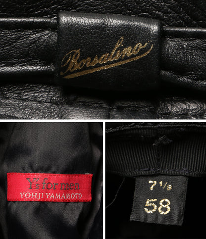 Y's for men ボルサリーノ Borsalino レザーハット メンズ SIZE 58 ワイズ フォー メン