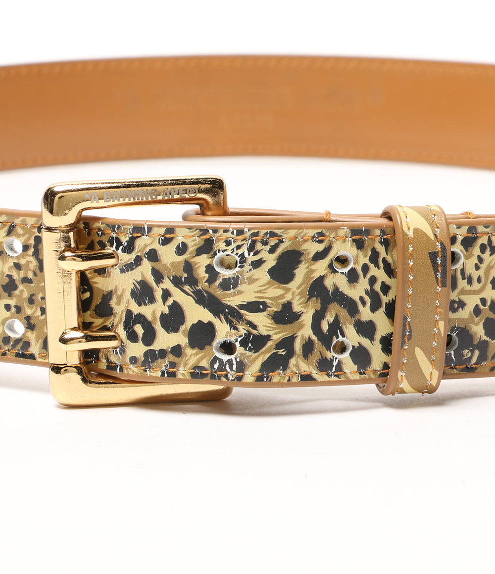 A BATHING APE ヒョウ柄ベルト レディース アベイシングエイプ