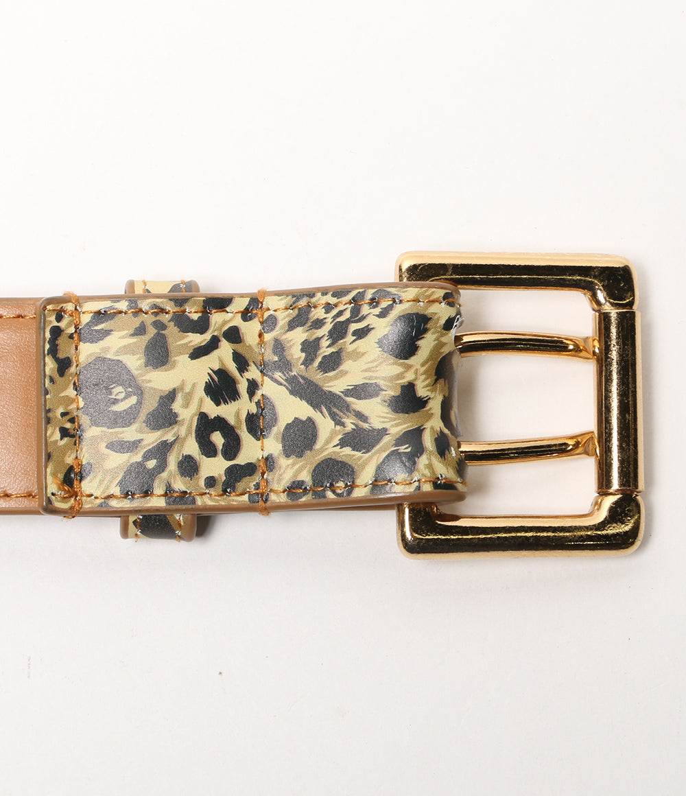 A BATHING APE ヒョウ柄ベルト レディース アベイシングエイプ