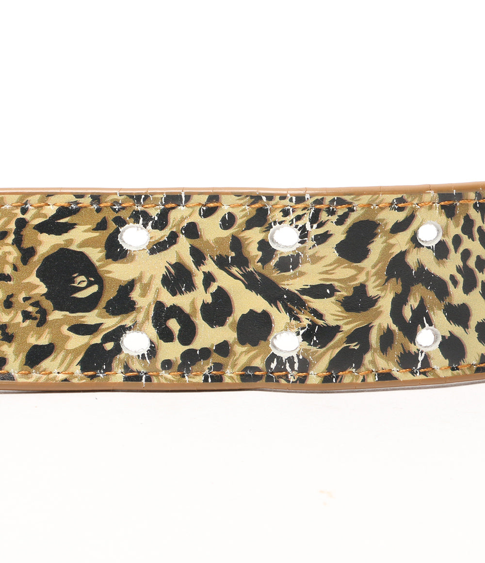 A BATHING APE ヒョウ柄ベルト レディース アベイシングエイプ