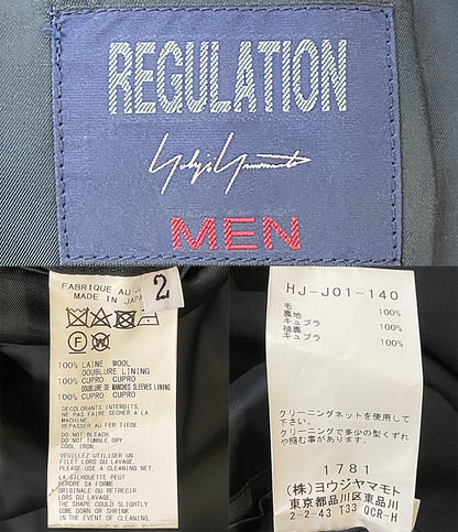 YOHJI YAMAMOTO POUR HOMME REGULATION ウールギャバジンドクタージャケット 23AW HJ-J01-140 メンズ SIZE 2 ヨウジヤマモトプールオム