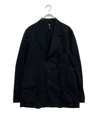 GROUND Y テーラードジャケット COTTON NYLON OXFORD LONG JACKET 24AW GO-J12-813 メンズ SIZE 3 グラウンド ワイ