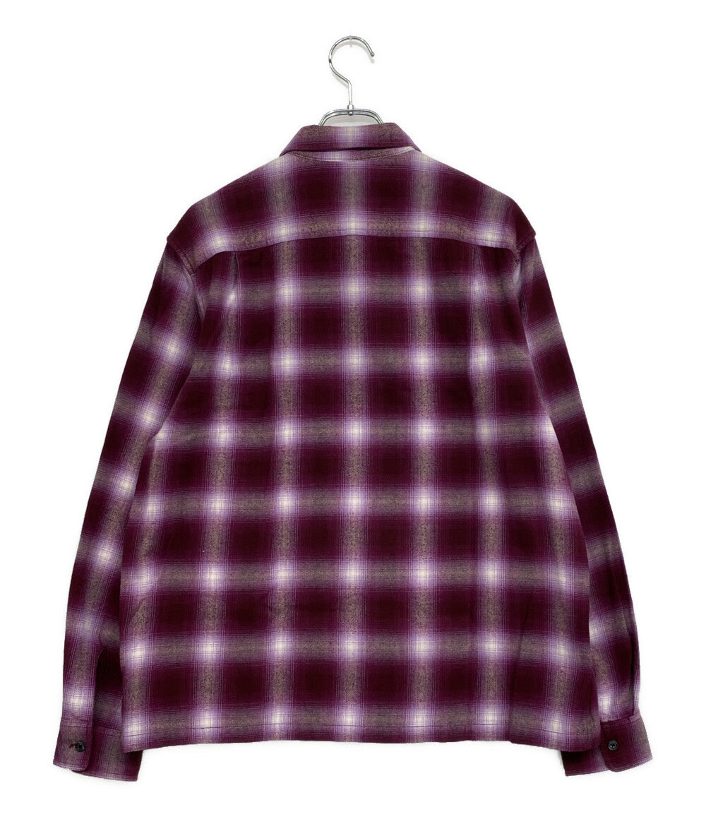 Supreme 長袖シャツ SHADOW PLAID FLANNEL ZIP UP SHIRT メンズ SIZE M シュプリーム